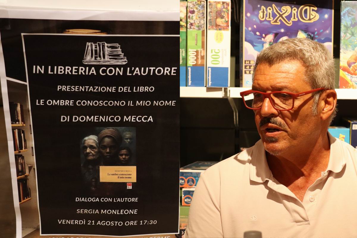 Sabato sera la Mondadori di Acqui Terme ha ospitato Domenico Mecca, medico infettivologo e scrittore, per presentare il suo nuovo romanzo Le ombre conoscono il mio nome, affiancato da Sergia Monleone. L’atmosfera era quella tipica delle serate letterarie di provincia: attenta, curiosa, pronta a interrompere con domande sincere.